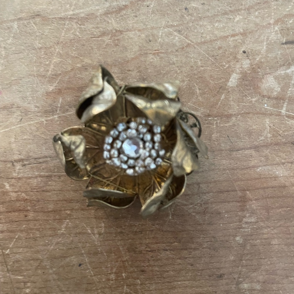 Miriam Haskell brooch 1.5 “ ccustom crystal glass bead hand made $495